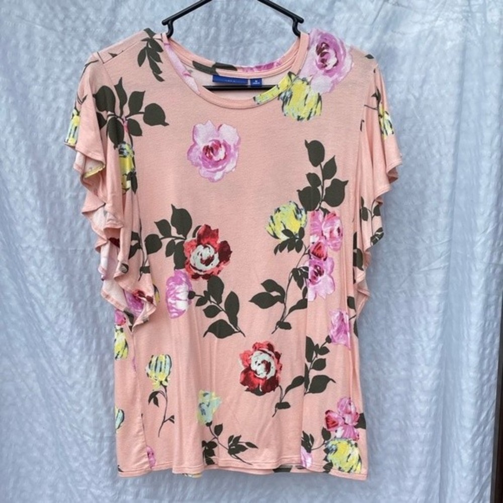 Pink floral dress top